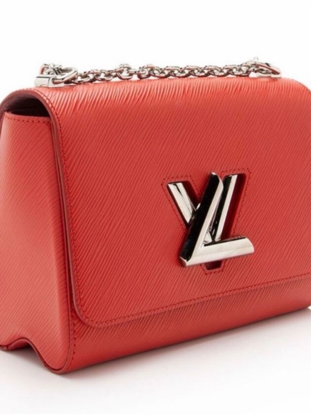 LV Twist MM Red Epi Leather Chain Crossbody Box and Dusty incl.